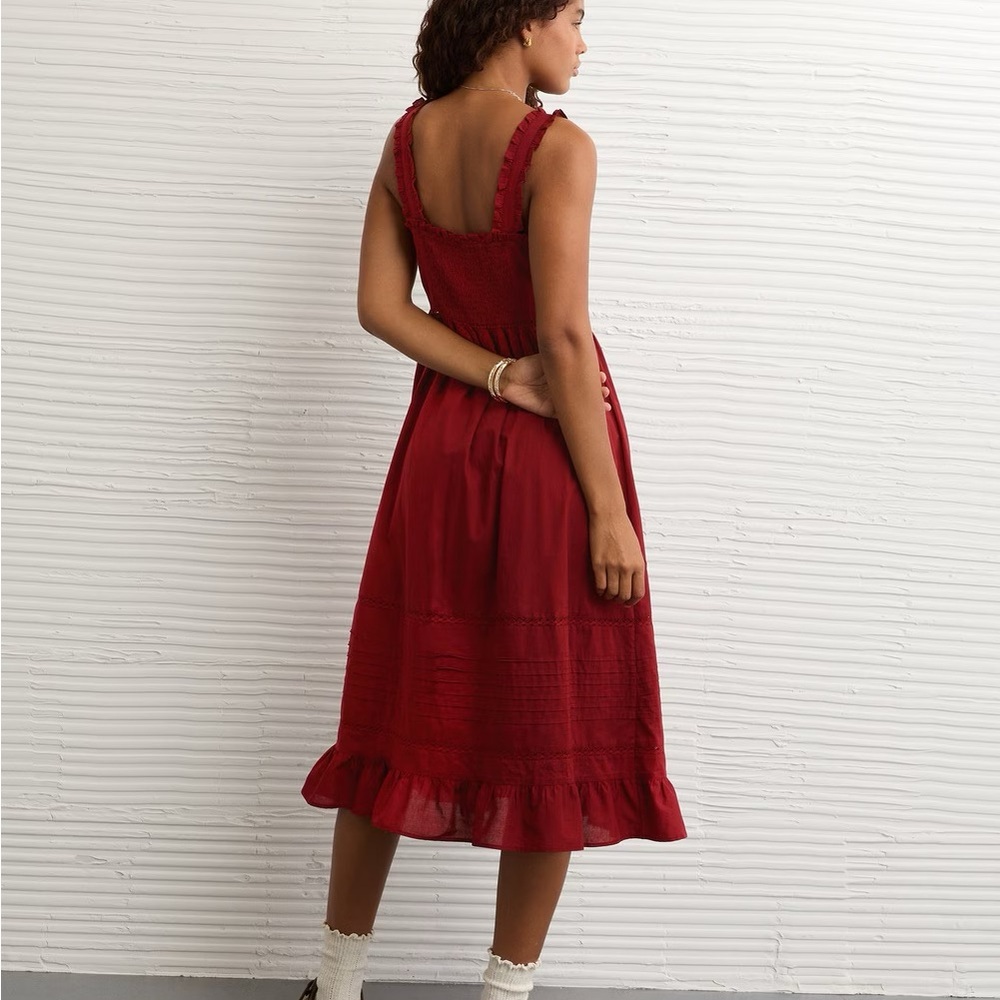 NWT American Eagle Catie Corset Midi Dress - Antique Rose - Picture 2 of 11